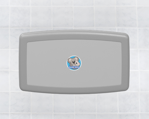 Koala Kare KB300-01 Horizontal Wall-Mounted Baby Changing Station, Grey