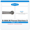 Bobrick B-5806.99 Peened Stainless Steel Grab Bar 1-1/4" Dia – ADA Compliant
