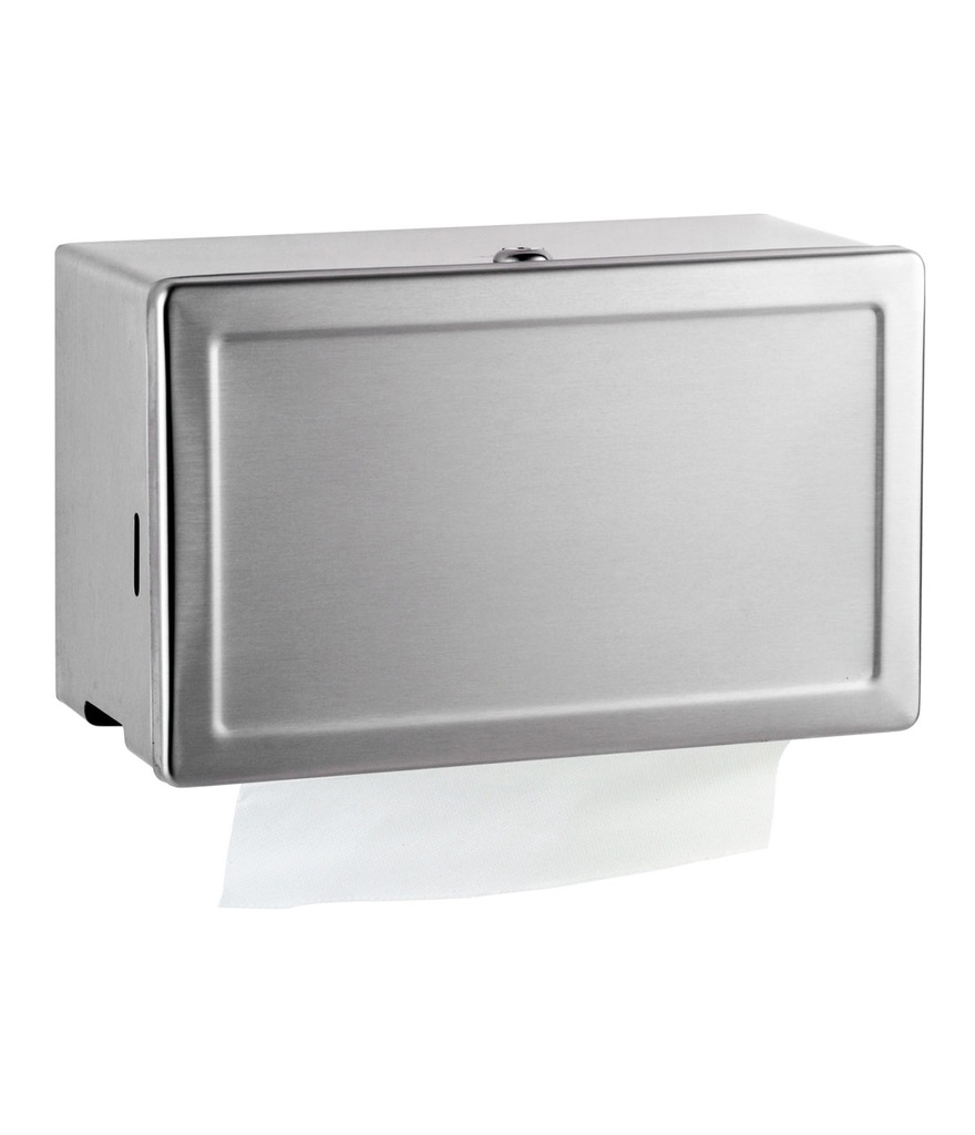 Bobrick B-263 Stainless Steel Surface-Mount Paper Towel Dispenser – 400 Single-Fold Capacity