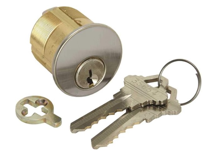 Ilco 7185 Mortise Cylinder – 1-1/8" Solid Brass, Schlage C Keyway
