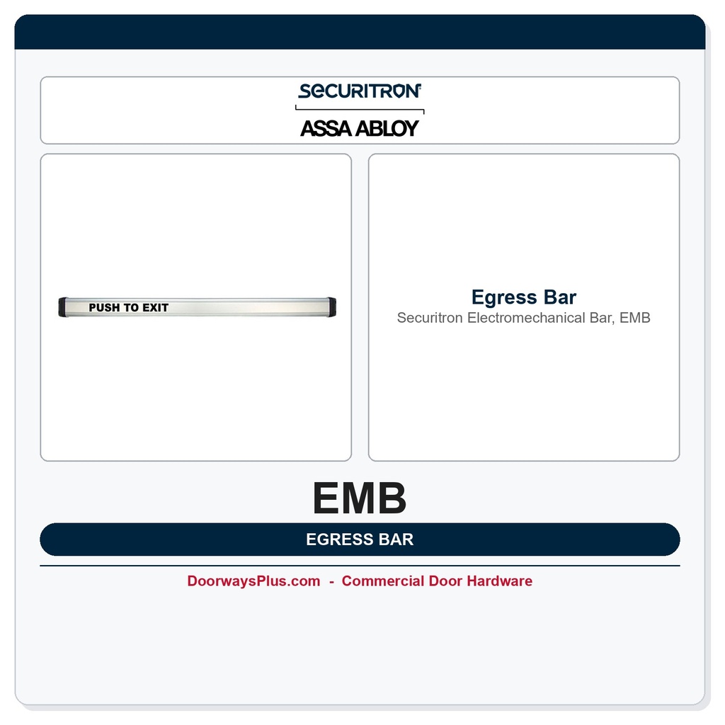 Securitron EMB Electromechanical Sense Bar | Request to Exit | UL Listed