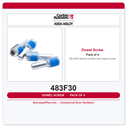 Corbin Russwin 483F30 Dowel Screw for ML2000 Mortise Locks – Pkg of 4