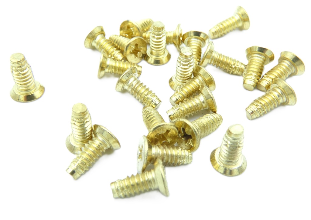 Hager 1340-US3 Machine Screws | 10-24 x 1/2" Polished Brass | Pkg of 24 or 400