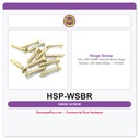 GKL HSP-WSBR Retrofit Wood Hinge Screws, US4 Satin Brass – 12-Pack