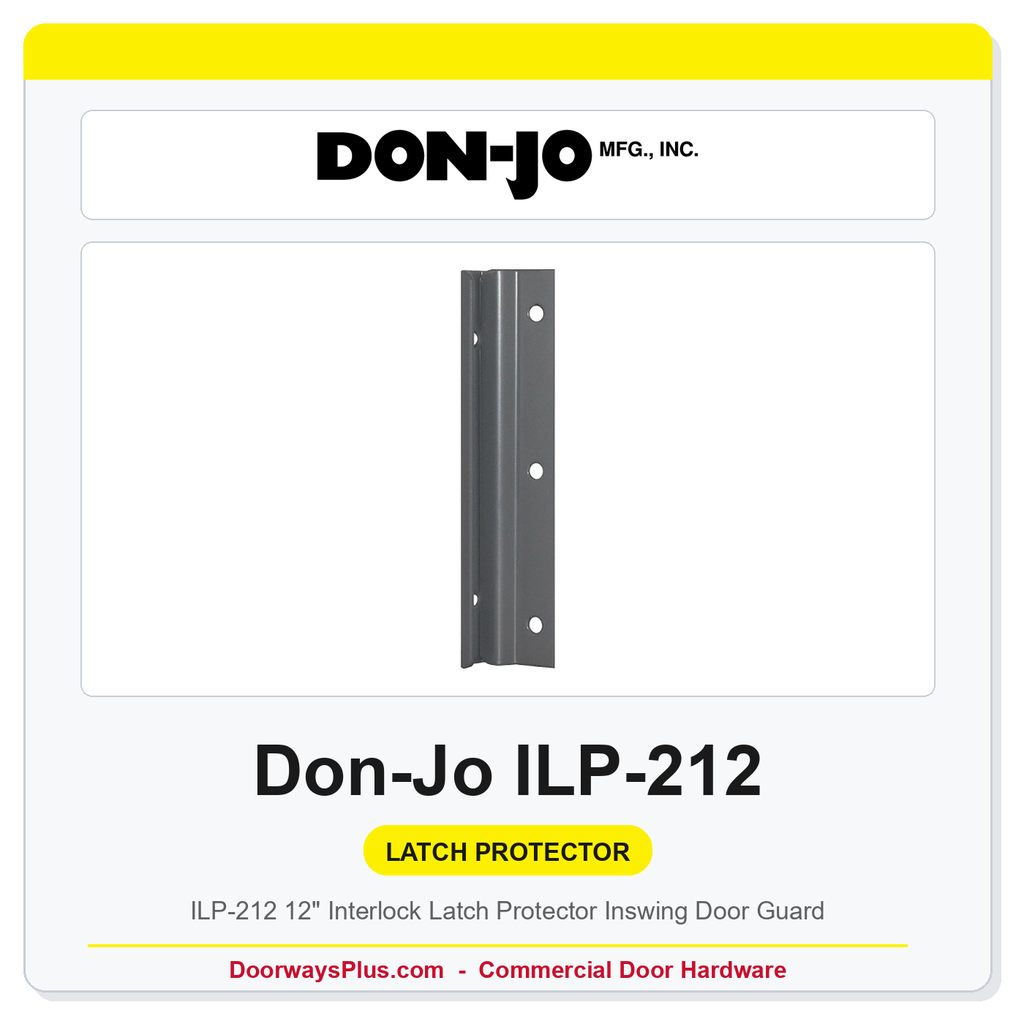 Don-Jo ILP-212 12" Interlock Latch Protector – Inswing Door Guard