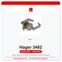 Hager 3482 WTN Grade 1 Institution Cylindrical Lockset | ANSI F87