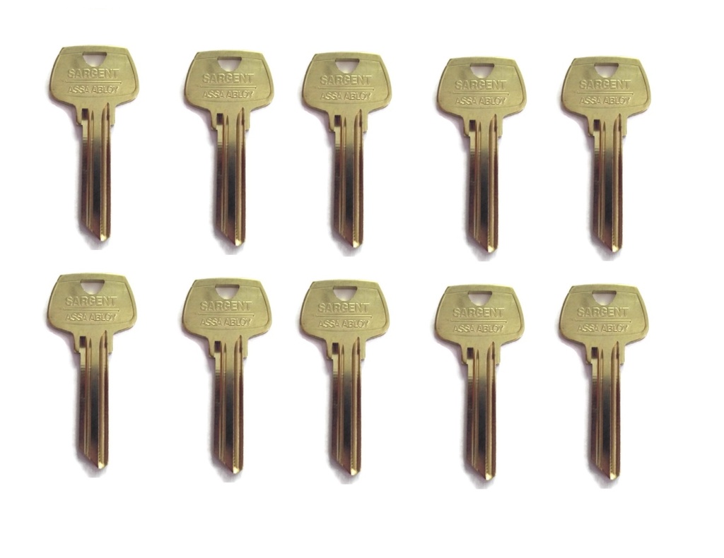 Sargent 6275 LA Keyway 6-Pin Key Blank, Pack of 10