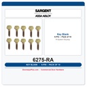Sargent 6275RA 6-Pin Key Blank, R System Keyway – Pack of 10