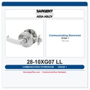 Sargent 28-10XG07 LL Grade 1 Communicating Storeroom Lockset – 10X Line