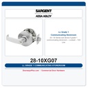 Sargent 28-10XG07 LL Grade 1 Communicating Storeroom Lockset – 10X Line
