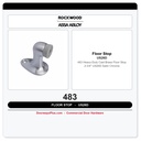 Rockwood 483 Heavy-Duty Cast Brass Floor Stop | 2-3/4" | US26D Satin Chrome