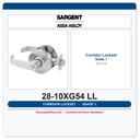 Sargent 28-10XG54 LL Corridor Dormitory Lockset – 10X Line Grade 1