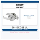 Sargent 28-10XG26 LL Storeroom Lever Lockset | Grade 1 Commercial 10X Line