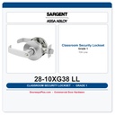 Sargent 28-10XG38 LL Grade 1 Classroom Security Lockset – F110 Intruder Function | 20M-Cycle Heavy Duty