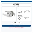 Sargent 28-10XG13 LL Exit Latchset | Grade 1 ADA Fire Rated Commercial