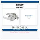 Sargent 28-10XG13 LL Exit Latchset | Grade 1 ADA Fire Rated Commercial