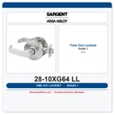 Sargent 28-10XG64 LL Time Out Lockset – Grade 1 Cylindrical, ADA, UL Listed