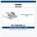 Sargent 28-10XU68 LL Hospital Privacy Latchset – 10 Line