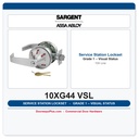 Sargent 10XG44 VSL Service Station Lockset | Grade 1 Cylindrical | Visual Status Occupancy Indicator (Red/Green)