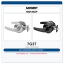 Sargent 7G37 LB Classroom Lever Lockset – Grade 2 Commercial