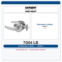 Sargent 7G04 LB Storeroom Lever Lockset | Grade 2 Commercial Cylindrical