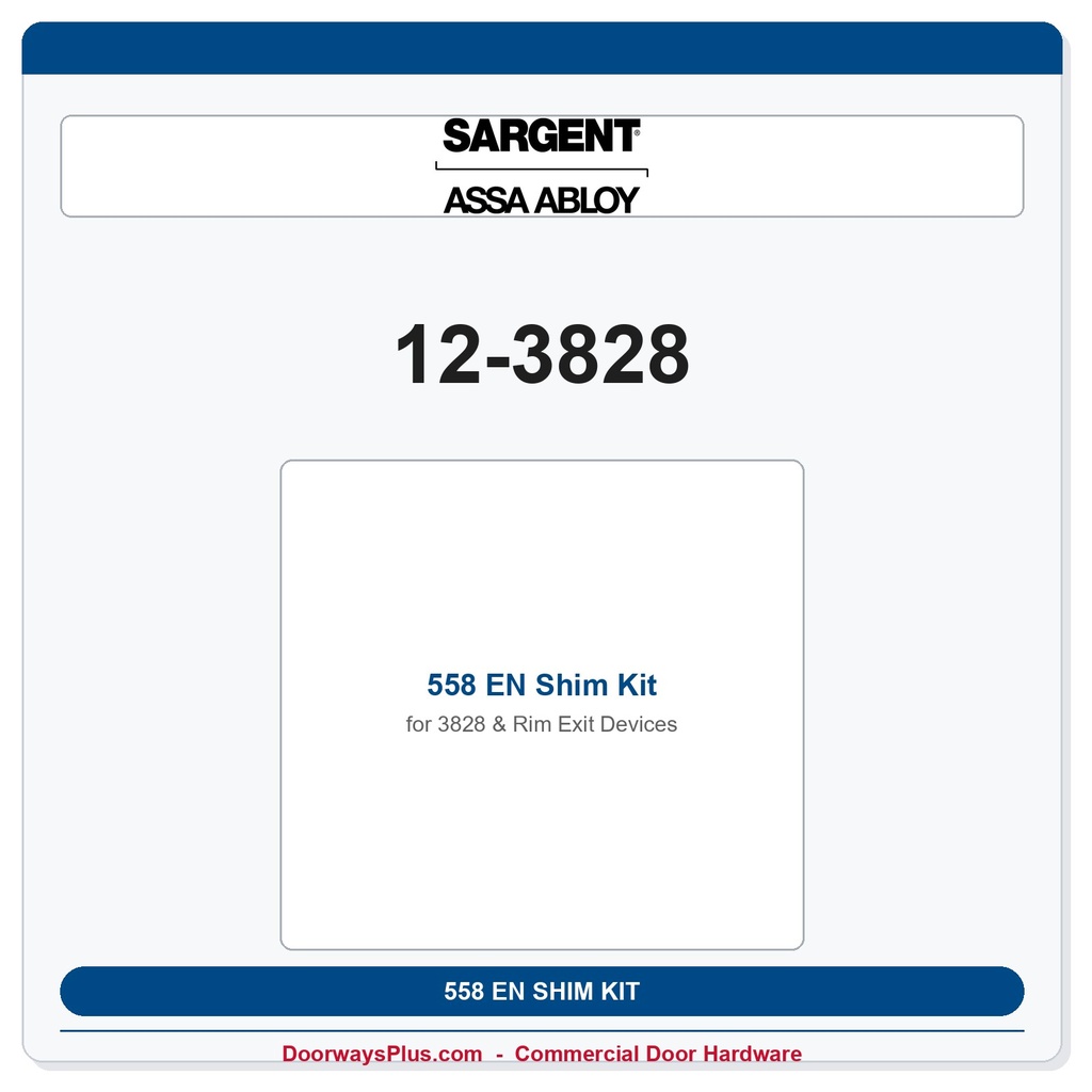 Sargent 558 EN Shim Kit for 3828 & 12-3828 Rim Exit Devices