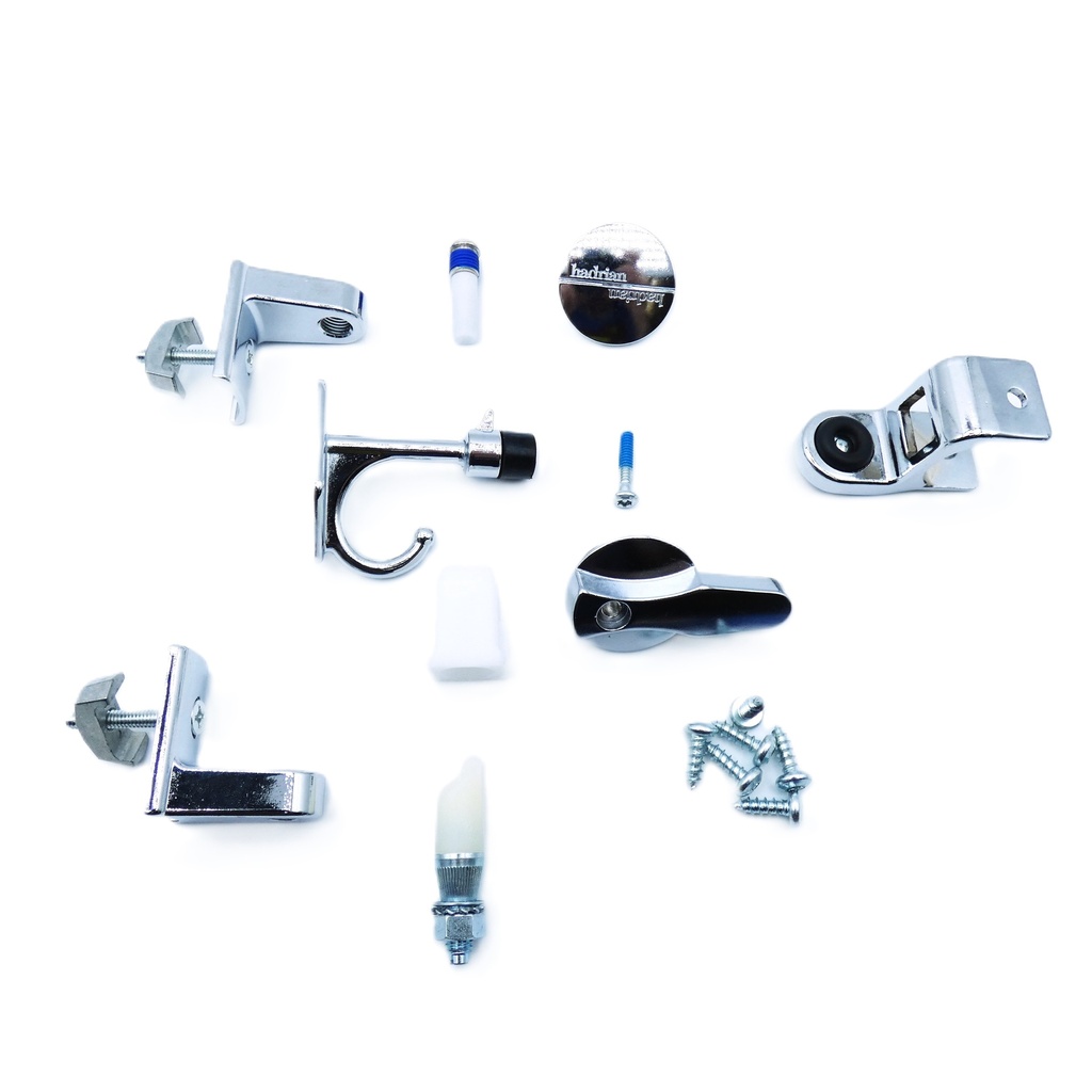 Hadrian 601000 Toilet Partition Door Hardware Kit – Chrome In-Swing