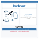 Hadrian 601010 ADA Out-Swing Toilet Partition Hardware Kit – Chrome