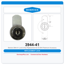 Bobrick 3944-41 Lock & Key Replacement for B-3944 Restroom Accessory