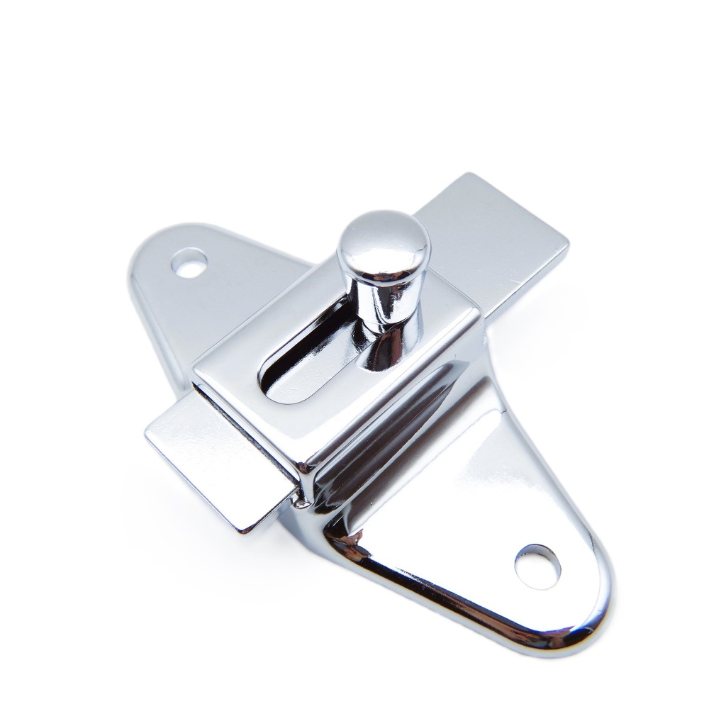 Toilet Partition Slide Latch – 3-1/2 in. Center to Center, ADA, Polished Chrome Zamac