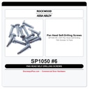 Rockwood SP1050 #6 x 5/8" Pan Head Self-Drilling TEK Screws – 12 Pack