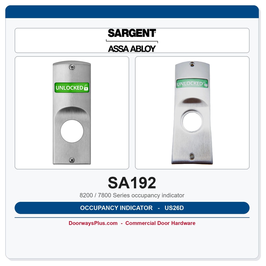 Sargent SA192 Occupancy Indicator | 8200 & 7800 Series Mortise Lock Parts