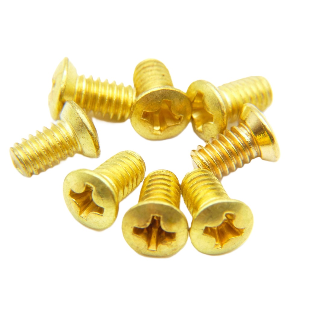 Sargent 97-0052 Cover Screws | 8-32 x 5/16" US3-Polished Brass (8-Pack)