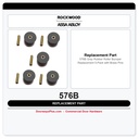 Rockwood 576B Gray Rubber Roller Bumper Replacement | 5-Pack with Brass Pins
