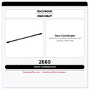 Rockwood 2660 Door Coordinator – Soffit Mount, 60" Opening, Black Steel