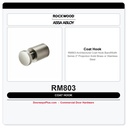 Rockwood RM803 Architectural Coat Hook | BandWidth Series | 2" Projection | Solid Brass or Stainless Steel