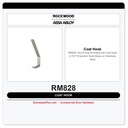 Rockwood RM828 Two-Prong Architectural Coat Hook | 2-7/8" Projection | Solid Brass or Stainless Steel
