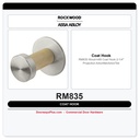 Rockwood RM835 Wood-Infill Coat Hook | 2-1/4" Projection | ArborMet/ArborTek