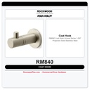 Rockwood RM840 Coat Hook | Groove Series | 1-5/8" Projection | Solid Stainless Steel