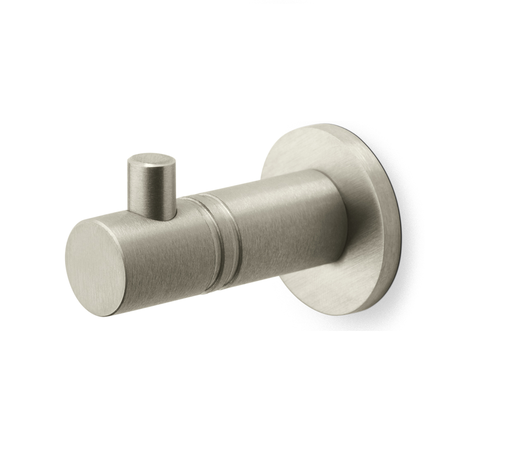 Rockwood RM841 Groove Long Coat Hook | 2-1/8" Projection | Solid Stainless Steel