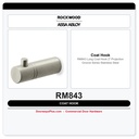 Rockwood RM843 Long Coat Hook | 2" Projection | Groove Series | Stainless Steel