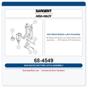 Sargent 68-4549 Non-Rated Bottom Latch Assembly – 8700 Series SVR Exit Device