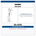 Sargent 68-4558 Fire Rated Bottom Latch Assembly – 12-8700 SVR Exit Device
