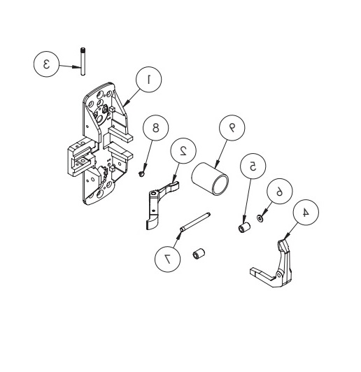 Sargent 68-2214 RHR Center Chassis Assembly — 8916 & 8966 Exit Device Part