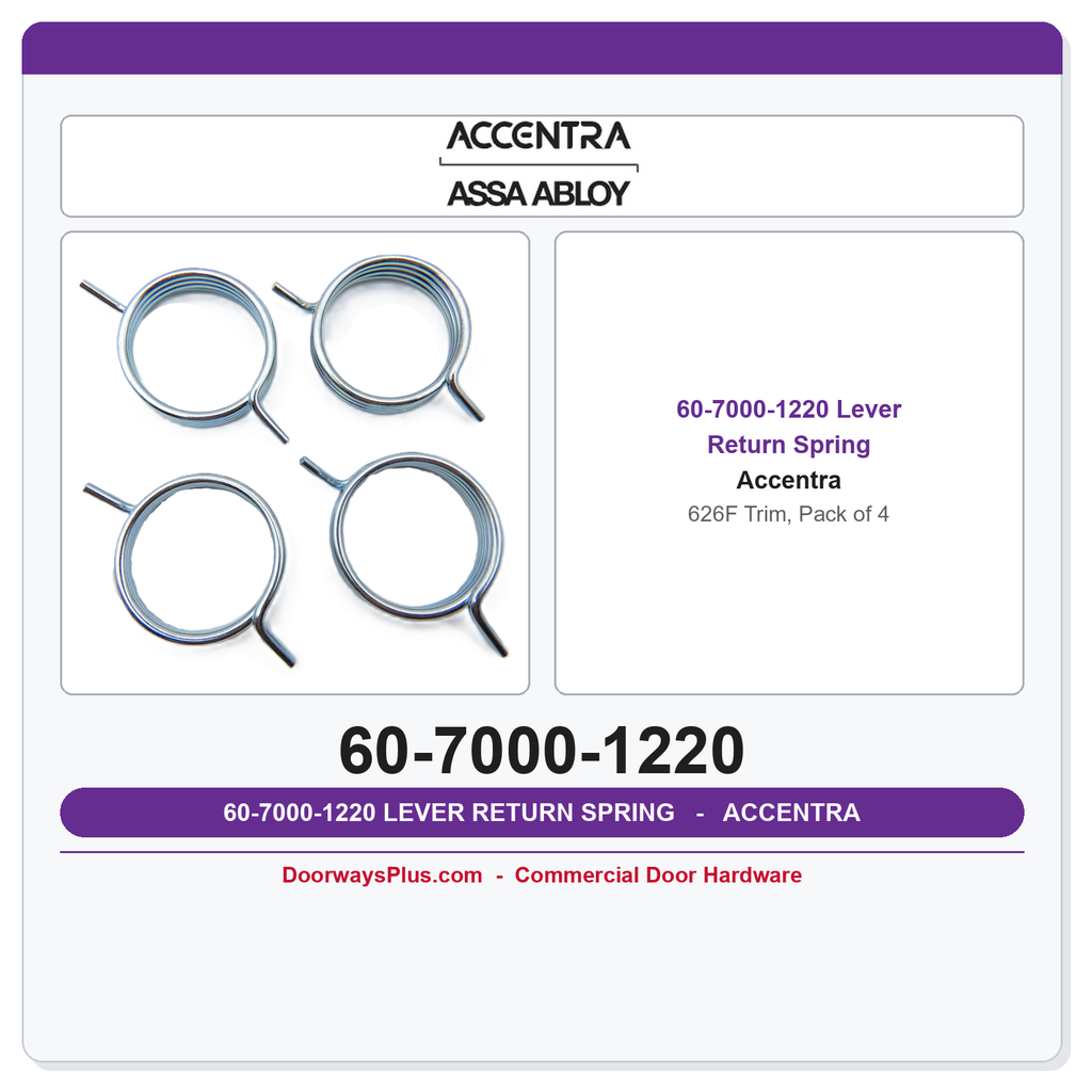 Accentra (Yale) 60-7000-1220 Lever Return Spring – 626F Trim, Pack of 4