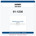 Sargent 01-1236 Machine Screw for Rail Exit Devices – #6-32 x 3/8" Pack of 4 | US26D