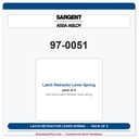 Sargent 97-0051 Latch Retractor Lever Spring | 12-8700 & 12-9700 Series | Pack of 4