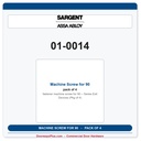 Sargent 01-0014 Machine Screw for 90 Series Exit Devices (Pkg of 4)