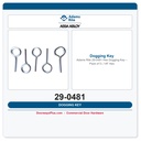 Adams Rite 29-0481 Hex Dogging Key – Pack of 5 | 1/8" Hex