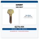 Sargent 6270HH 6-Pin Key Blank | H System Master Keyway | Pack of 10